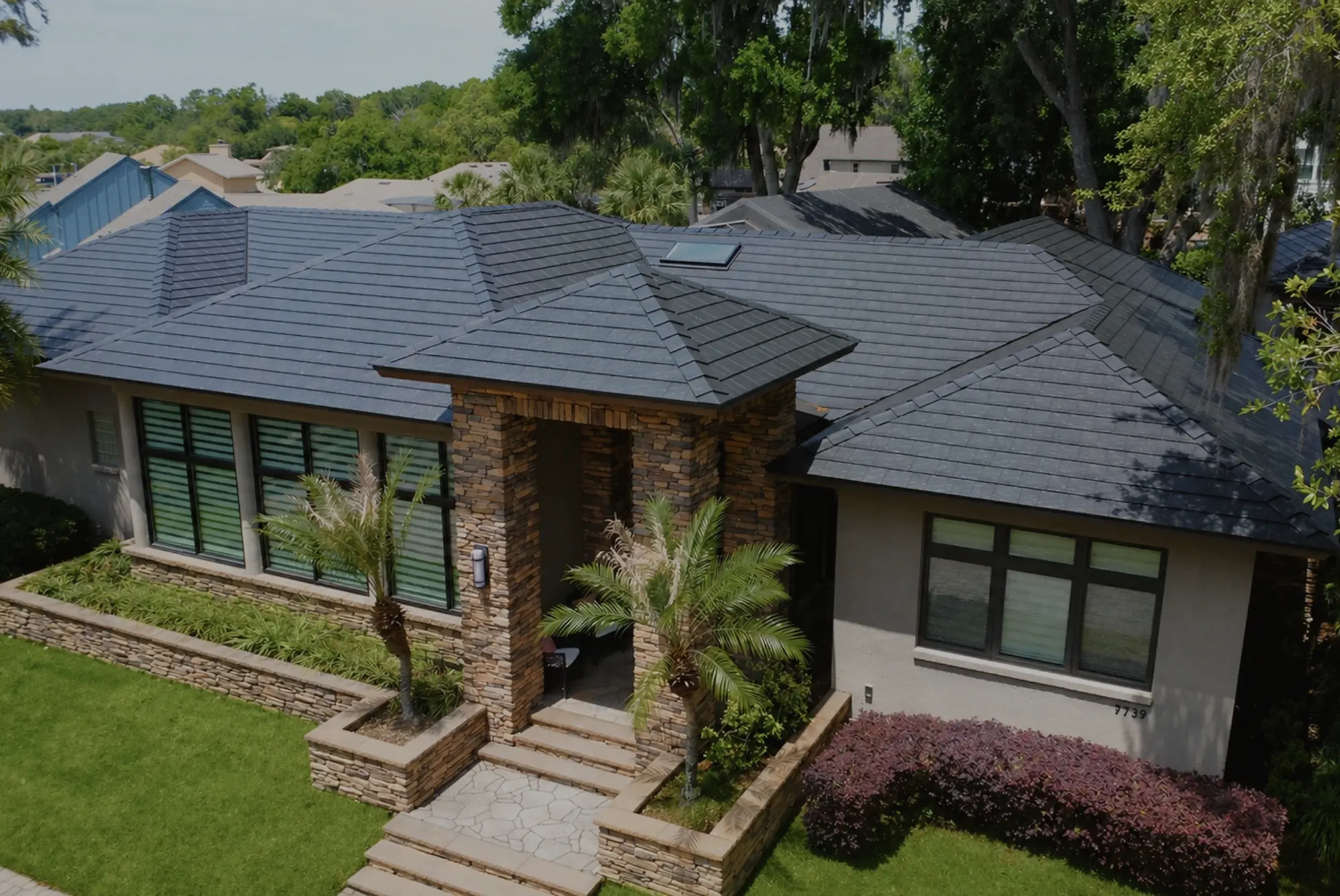 A Florida home finished with a premium Metlok metal roof
