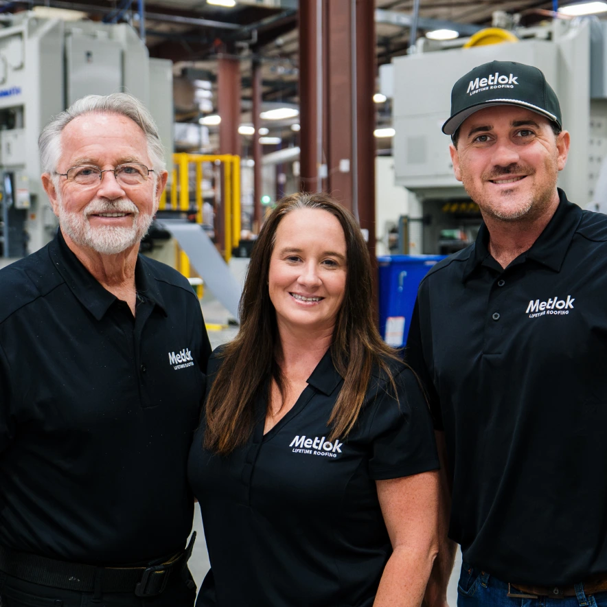 The Metlok team in branded shirts