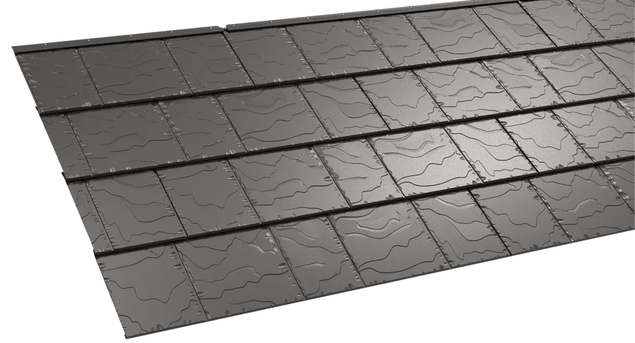 Metlok Slate roof in Carbon Gray